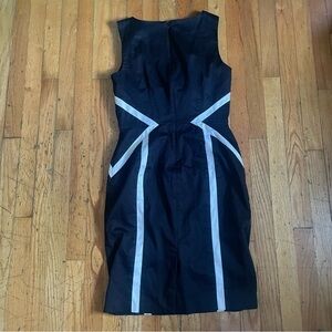 White House Black Market Black & White Mod Pencil Dress Size 6